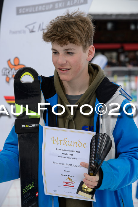 Dt. Schülercup U16 Finale,Slalom, 09.03.2019, Siegerehrungen DSC Technik