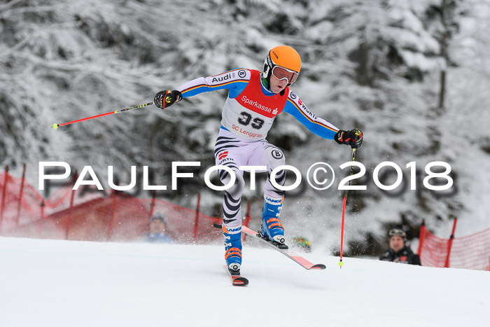 FIS NJR Riesenslalom Herren Lenggries 2.2.2018