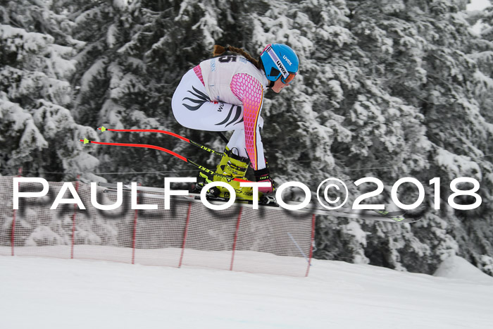 Int. FIS Rennen + NJC Damen, SG, Götschen, 22.02.2018