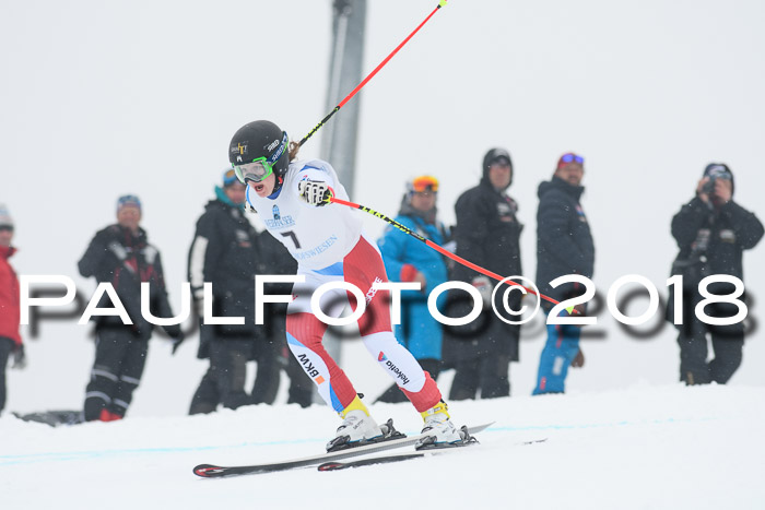 Int. FIS Rennen + NJC Damen, SG, Götschen, 22.02.2018