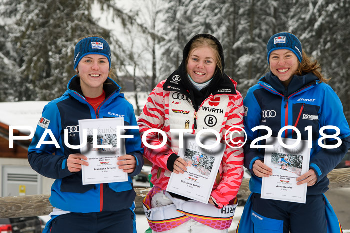 Int. FIS Rennen + NJC Damen, SG, Götschen, 22.02.2018
