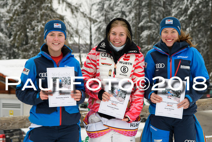 Int. FIS Rennen + NJC Damen, SG, Götschen, 22.02.2018