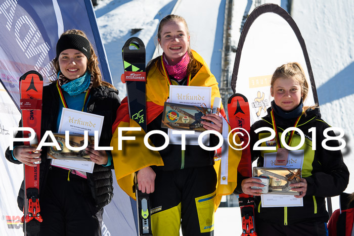 Dt. Schülercup U16 Finale,Parallelslalom, 04.03.2018, Siegerehrungen DSC gesamt