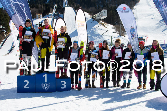 Dt. Schülercup U16 Finale,Parallelslalom, 04.03.2018, Siegerehrungen DSC gesamt