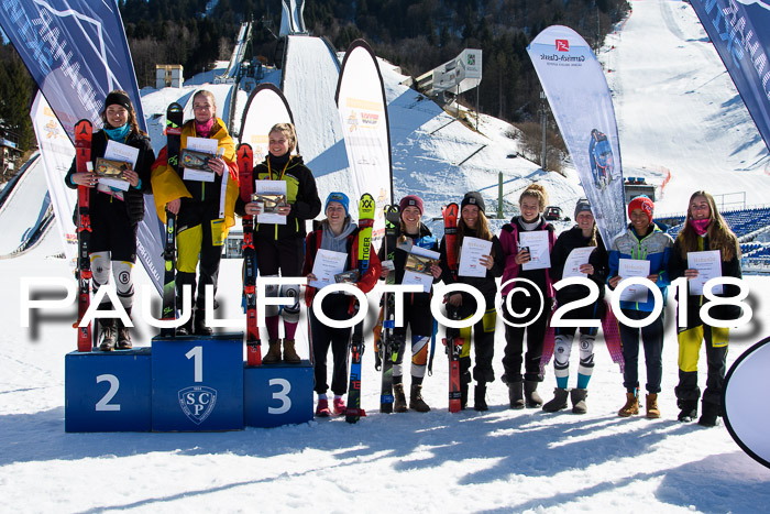 Dt. Schülercup U16 Finale,Parallelslalom, 04.03.2018, Siegerehrungen DSC gesamt