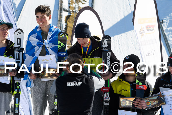 Dt. Schülercup U16 Finale,Parallelslalom, 04.03.2018, Siegerehrungen DSC gesamt