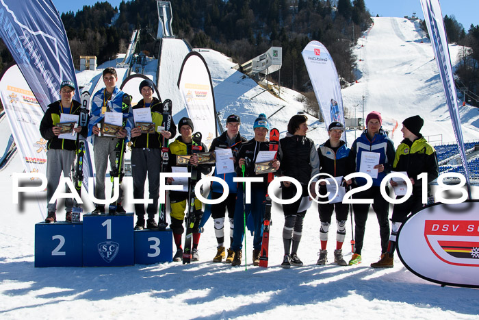 Dt. Schülercup U16 Finale,Parallelslalom, 04.03.2018, Siegerehrungen DSC gesamt