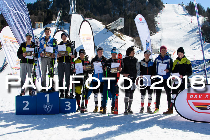 Dt. Schülercup U16 Finale,Parallelslalom, 04.03.2018, Siegerehrungen DSC gesamt