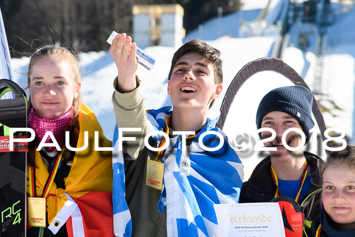 Dt. Schülercup U16 Finale,Parallelslalom, 04.03.2018, Siegerehrungen DSC gesamt
