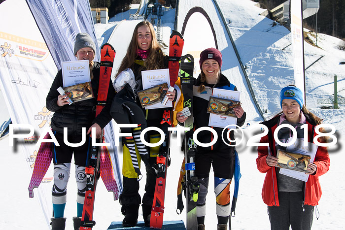 Dt. Schülercup U16 Finale,Parallelslalom, 04.03.2018, Siegerehrungen DSC gesamt