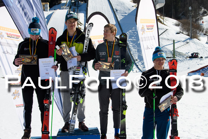 Dt. Schülercup U16 Finale,Parallelslalom, 04.03.2018, Siegerehrungen DSC gesamt