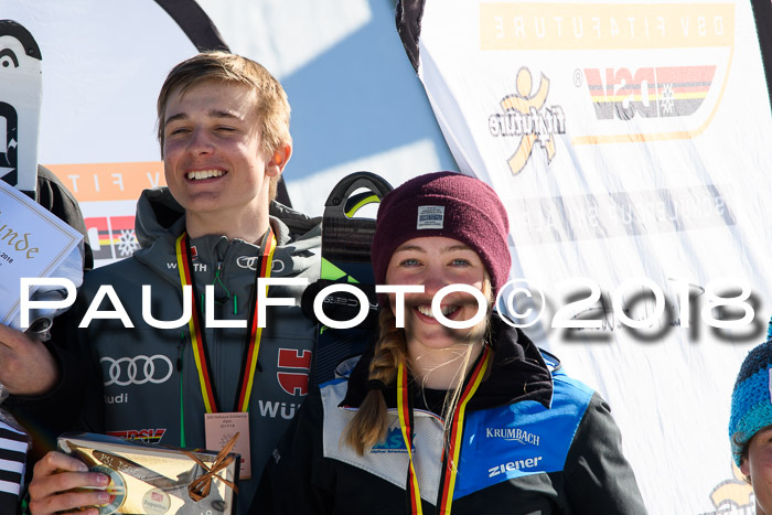 Dt. Schülercup U16 Finale,Parallelslalom, 04.03.2018, Siegerehrungen DSC gesamt
