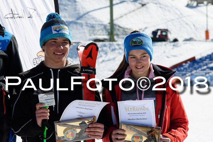 Dt. Schülercup U16 Finale,Parallelslalom, 04.03.2018, Siegerehrungen DSC gesamt