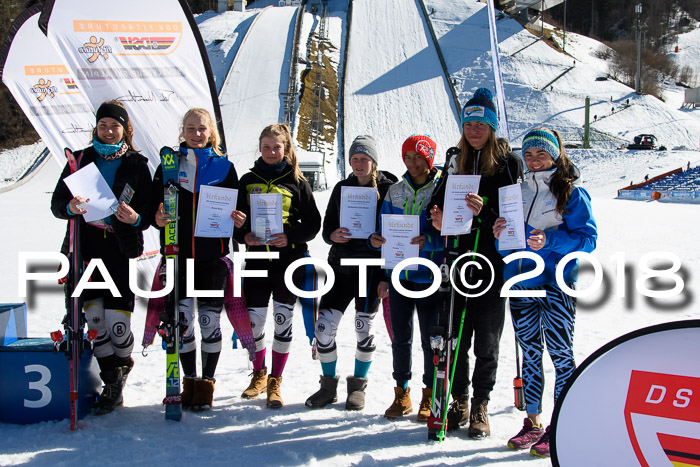 Dt. Schülercup U16 Finale,Parallelslalom, 04.03.2018, Siegerehrungen DSC gesamt