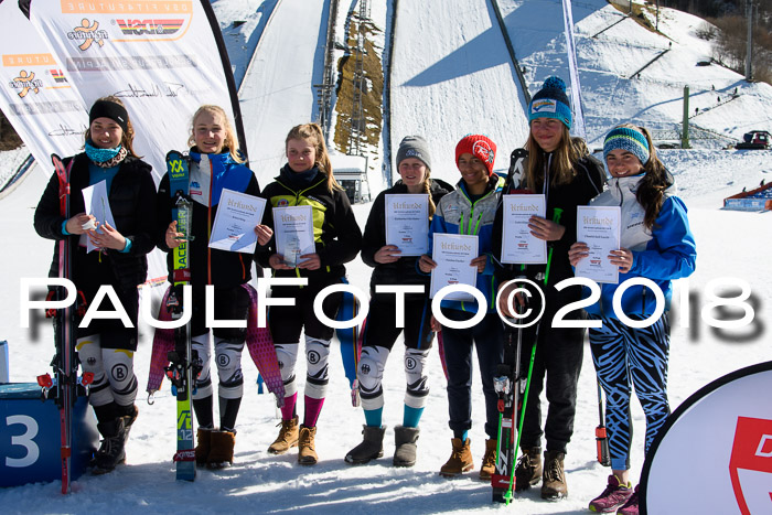 Dt. Schülercup U16 Finale,Parallelslalom, 04.03.2018, Siegerehrungen DSC gesamt