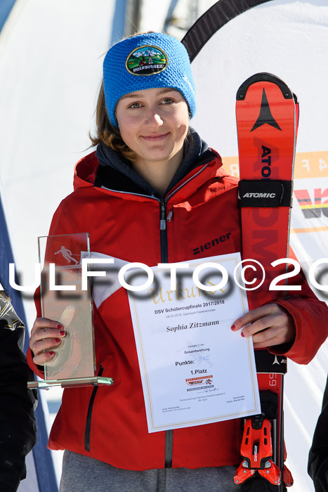 Dt. Schülercup U16 Finale,Parallelslalom, 04.03.2018, Siegerehrungen DSC gesamt