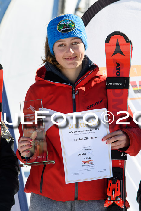 Dt. Schülercup U16 Finale,Parallelslalom, 04.03.2018, Siegerehrungen DSC gesamt