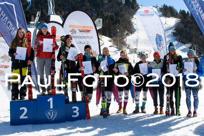 Dt. Schülercup U16 Finale,Parallelslalom, 04.03.2018, Siegerehrungen DSC gesamt