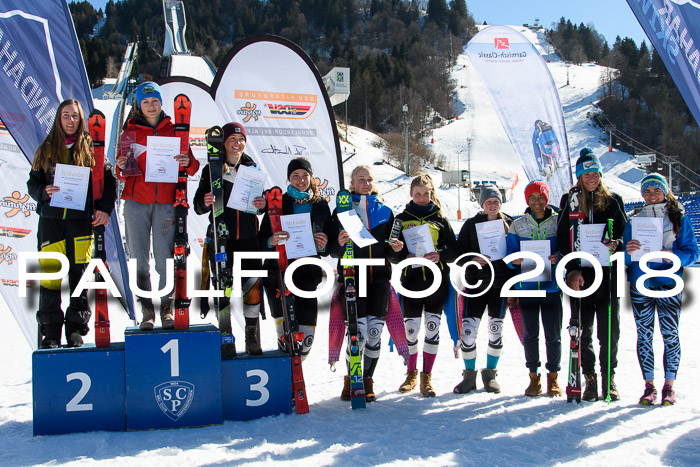 Dt. Schülercup U16 Finale,Parallelslalom, 04.03.2018, Siegerehrungen DSC gesamt