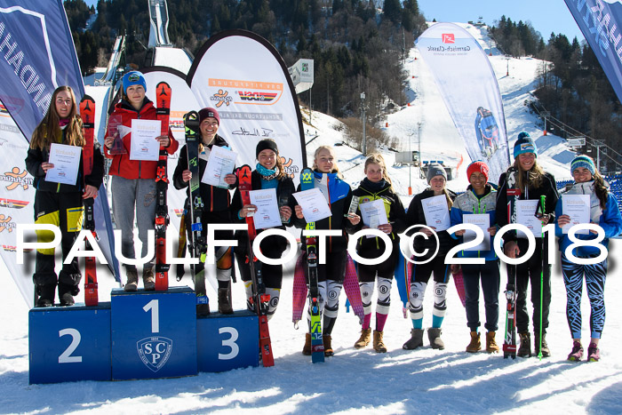 Dt. Schülercup U16 Finale,Parallelslalom, 04.03.2018, Siegerehrungen DSC gesamt
