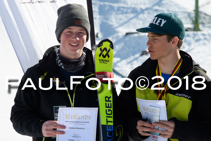 Dt. Schülercup U16 Finale,Parallelslalom, 04.03.2018, Siegerehrungen DSC gesamt