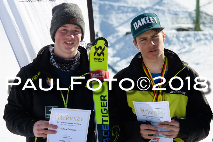 Dt. Schülercup U16 Finale,Parallelslalom, 04.03.2018, Siegerehrungen DSC gesamt