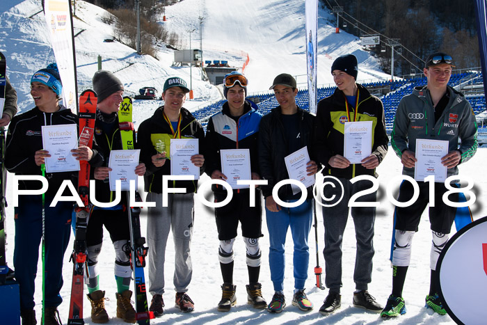 Dt. Schülercup U16 Finale,Parallelslalom, 04.03.2018, Siegerehrungen DSC gesamt