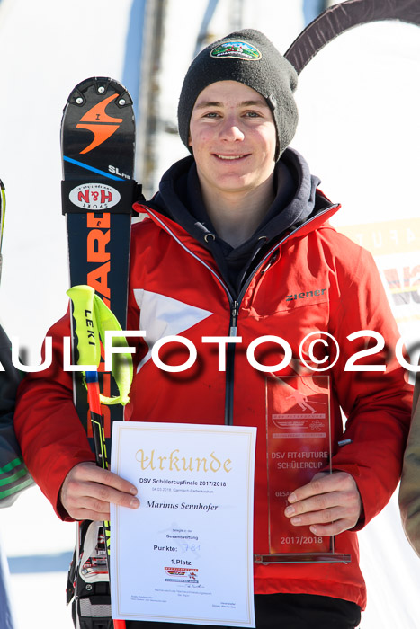 Dt. Schülercup U16 Finale,Parallelslalom, 04.03.2018, Siegerehrungen DSC gesamt