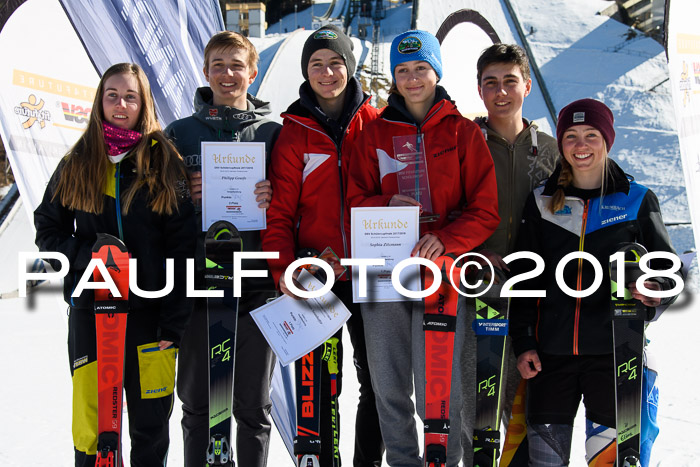 Dt. Schülercup U16 Finale,Parallelslalom, 04.03.2018, Siegerehrungen DSC gesamt