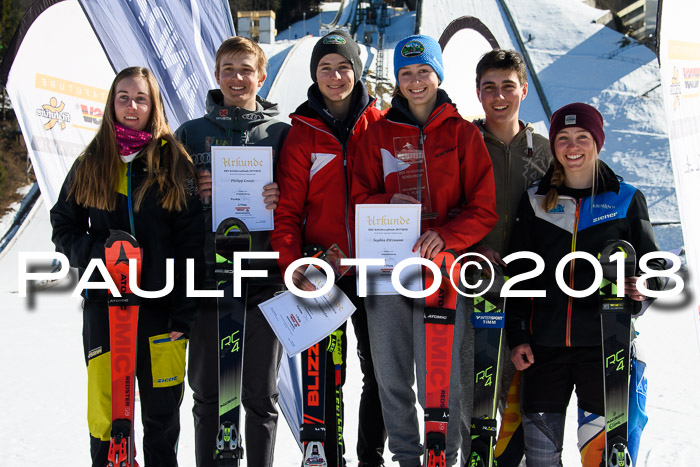 Dt. Schülercup U16 Finale,Parallelslalom, 04.03.2018, Siegerehrungen DSC gesamt