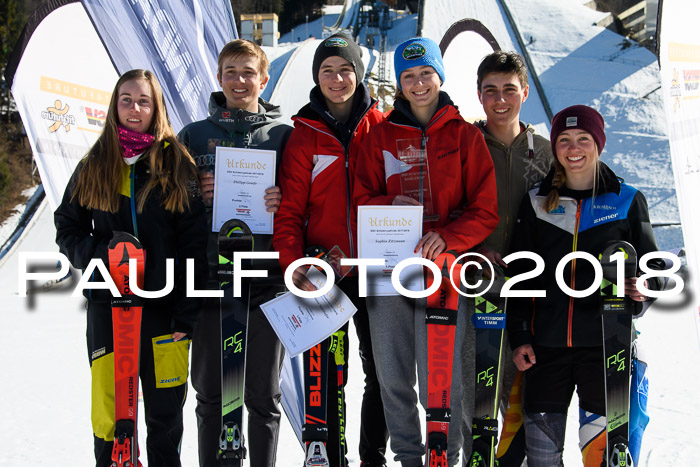 Dt. Schülercup U16 Finale,Parallelslalom, 04.03.2018, Siegerehrungen DSC gesamt