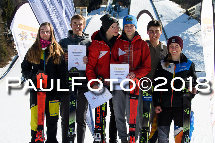Dt. Schülercup U16 Finale,Parallelslalom, 04.03.2018, Siegerehrungen DSC gesamt