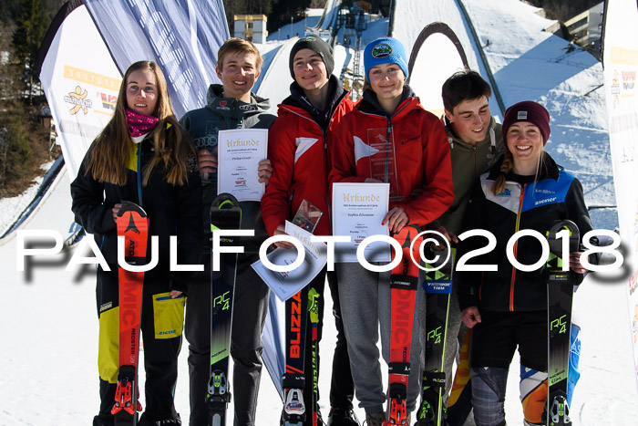 Dt. Schülercup U16 Finale,Parallelslalom, 04.03.2018, Siegerehrungen DSC gesamt