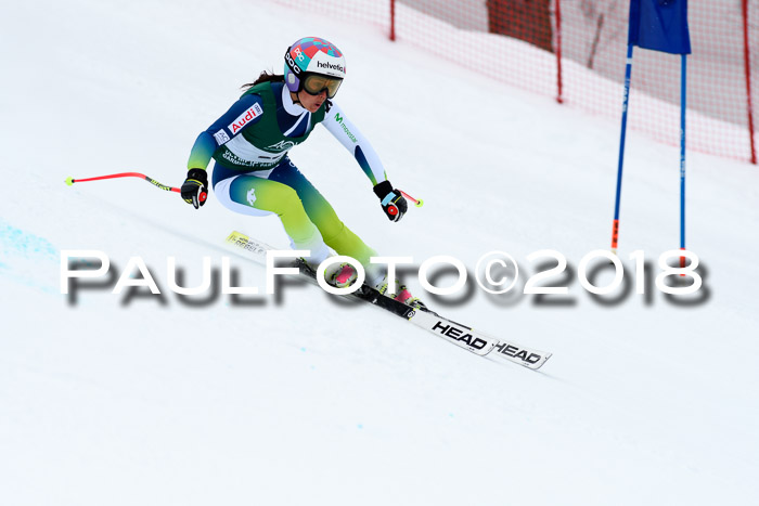 FIS, Int. Dt. Meisterschaft Super-G, NC,  Damen + Herren, 23.03.2018