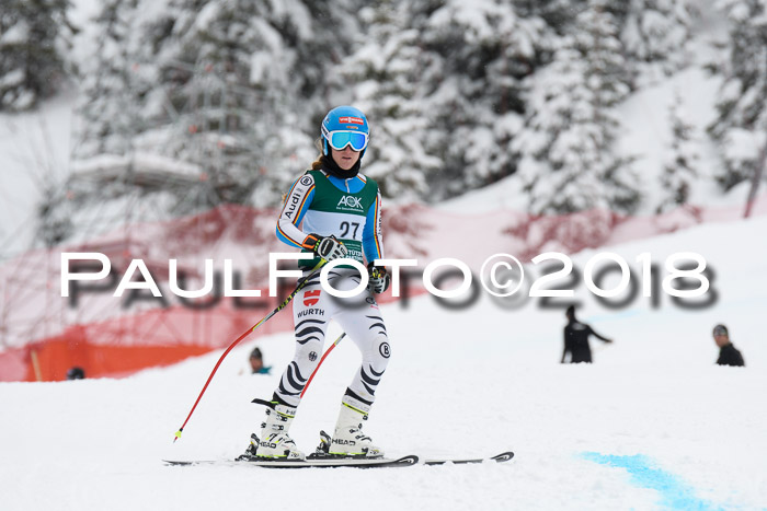 FIS, Int. Dt. Meisterschaft Super-G, NC,  Damen + Herren, 23.03.2018