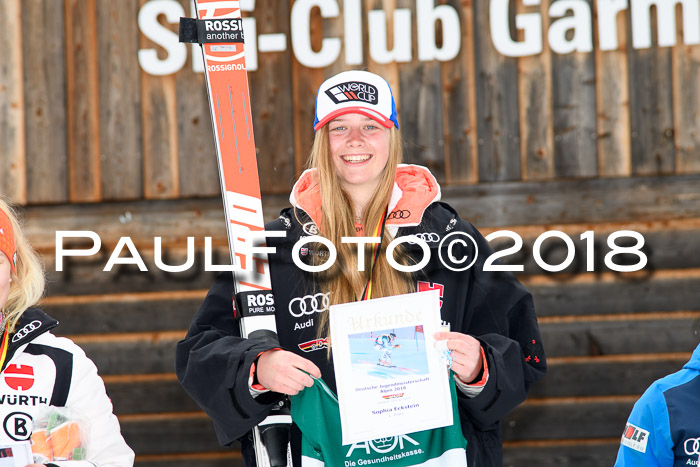 FIS, Int. Dt. Meisterschaft Super-G, NC,  Damen + Herren, 23.03.2018