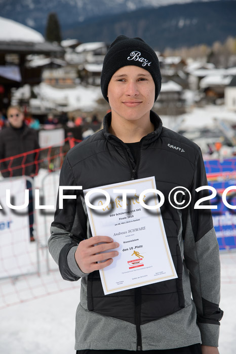 Dt. Schülercup Finale U16 Riesenslalom 08.03.2019