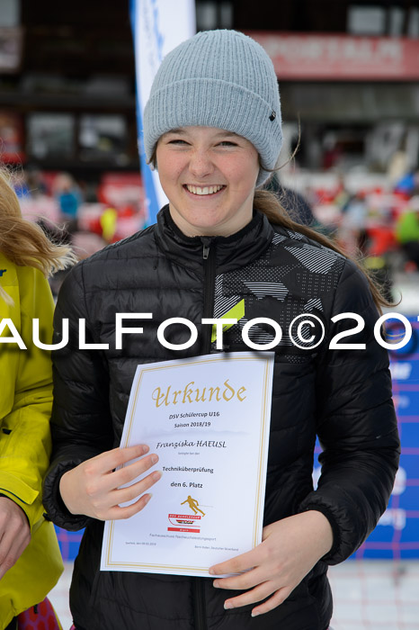 Dt. Schülercup U16 Finale,Slalom, 09.03.2019, Siegerehrungen DSC Technik