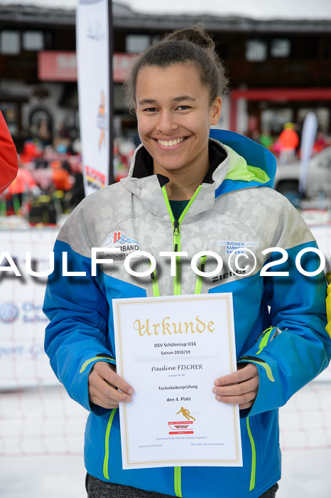 Dt. Schülercup U16 Finale,Slalom, 09.03.2019, Siegerehrungen DSC Technik