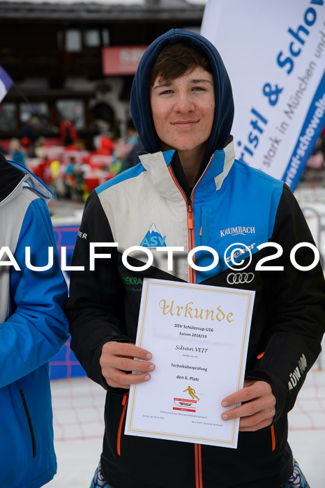 Dt. Schülercup U16 Finale,Slalom, 09.03.2019, Siegerehrungen DSC Technik