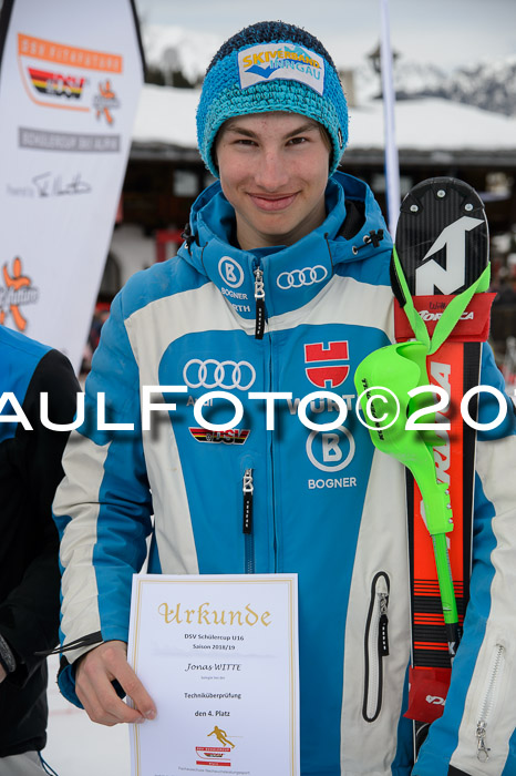 Dt. Schülercup U16 Finale,Slalom, 09.03.2019, Siegerehrungen DSC Technik