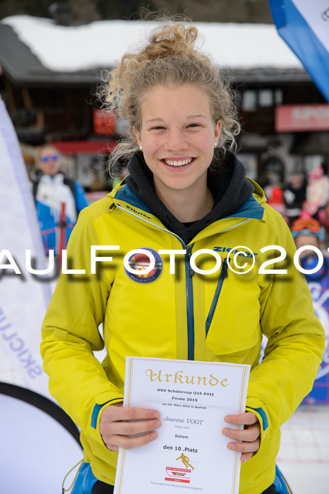 Dt. Schülercup U16 Finale,Slalom, 09.03.2019, Siegerehrungen DSC Technik