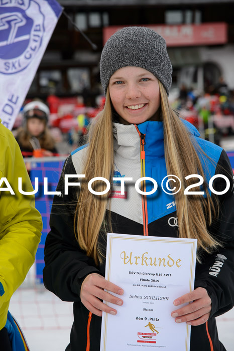 Dt. Schülercup U16 Finale,Slalom, 09.03.2019, Siegerehrungen DSC Technik