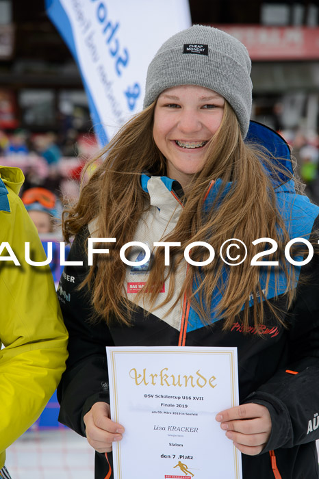 Dt. Schülercup U16 Finale,Slalom, 09.03.2019, Siegerehrungen DSC Technik