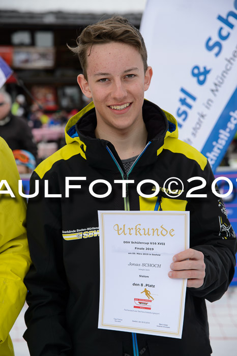 Dt. Schülercup U16 Finale,Slalom, 09.03.2019, Siegerehrungen DSC Technik