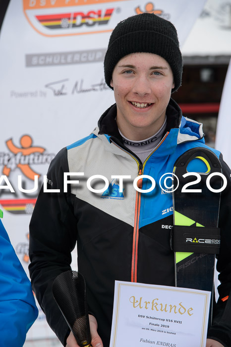 Dt. Schülercup U16 Finale,Slalom, 09.03.2019, Siegerehrungen DSC Technik