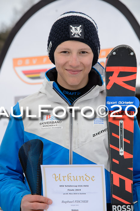 Dt. Schülercup U16 Finale,Slalom, 09.03.2019, Siegerehrungen DSC Technik