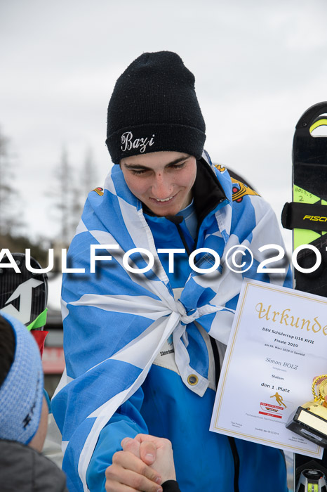 Dt. Schülercup U16 Finale,Slalom, 09.03.2019, Siegerehrungen DSC Technik