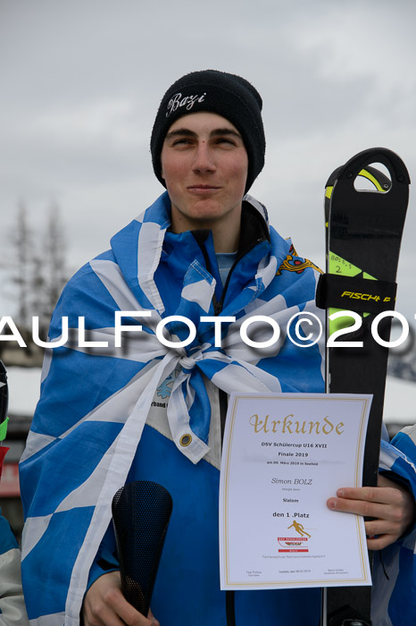 Dt. Schülercup U16 Finale,Slalom, 09.03.2019, Siegerehrungen DSC Technik